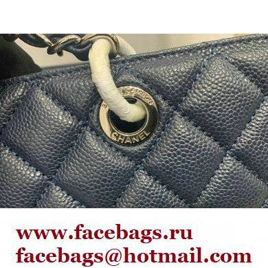 Chanel GST Shopping Tote Bag A50995 in Caviar Leather Navy Blue/Silver