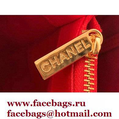 Chanel GST Shopping Tote Bag A50995 in Caviar Leather Red/Gold