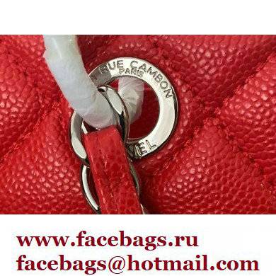 Chanel GST Shopping Tote Bag A50995 in Caviar Leather Red/Silver