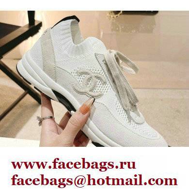 Chanel Knit and Suede Calfskin Sneakers G38750 08 2022