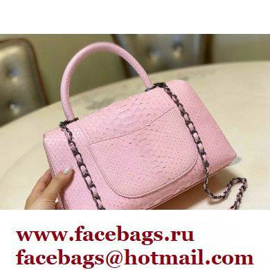 Chanel Python Coco Handle Medium Flap Bag with Top Handle 02