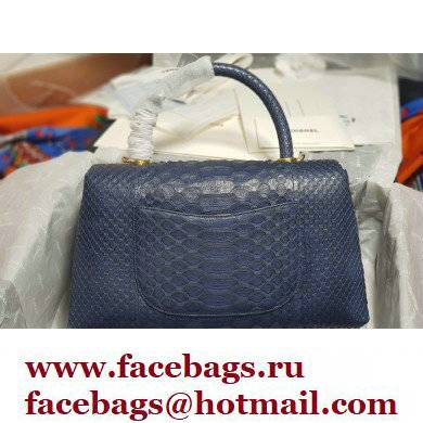 Chanel Python Coco Handle Medium Flap Bag with Top Handle 03