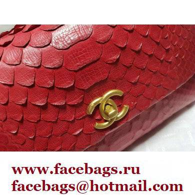 Chanel Python Coco Handle Medium Flap Bag with Top Handle 04