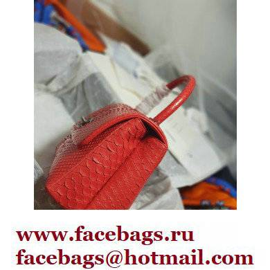Chanel Python Coco Handle Medium Flap Bag with Top Handle 20