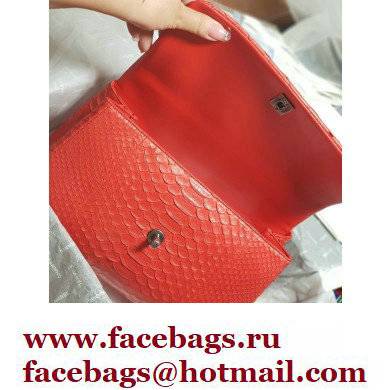 Chanel Python Coco Handle Medium Flap Bag with Top Handle 20