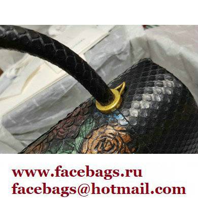 Chanel Python Coco Handle Medium Flap Bag with Top Handle 22