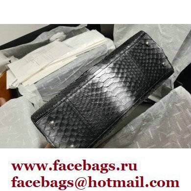 Chanel Python Coco Handle Medium Flap Bag with Top Handle 25