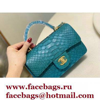 Chanel Python Coco Handle Mini Flap Bag with Top Handle 01