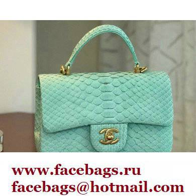 Chanel Python Coco Handle Mini Flap Bag with Top Handle 03