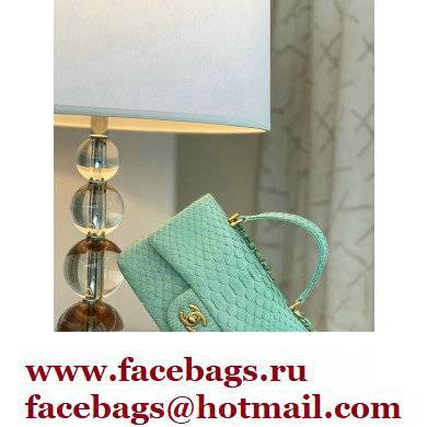 Chanel Python Coco Handle Mini Flap Bag with Top Handle 03