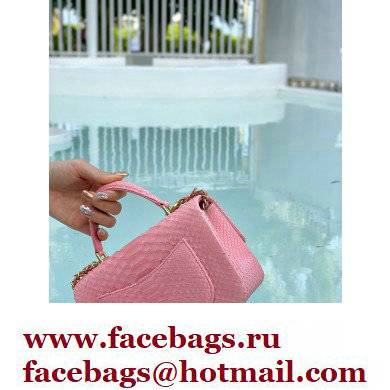 Chanel Python Coco Handle Mini Flap Bag with Top Handle 08
