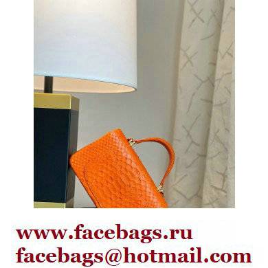 Chanel Python Coco Handle Mini Flap Bag with Top Handle 09
