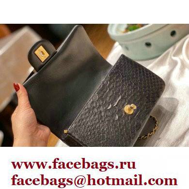 Chanel Python Coco Handle Mini Flap Bag with Top Handle 18