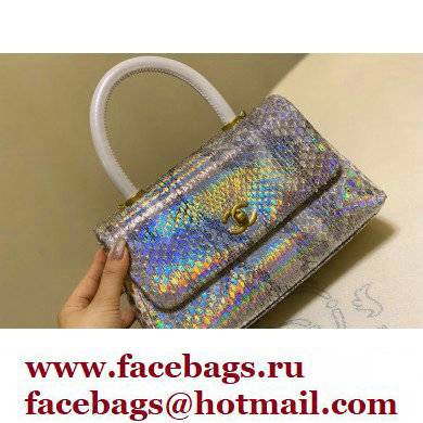 Chanel Python Coco Handle Small Flap Bag with Top Handle 02