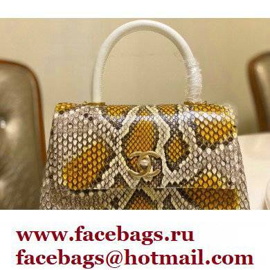 Chanel Python Coco Handle Small Flap Bag with Top Handle 03