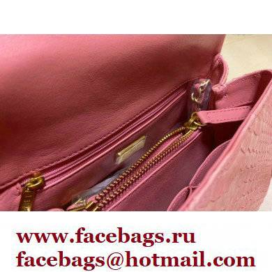 Chanel Python Coco Handle Small Flap Bag with Top Handle 04