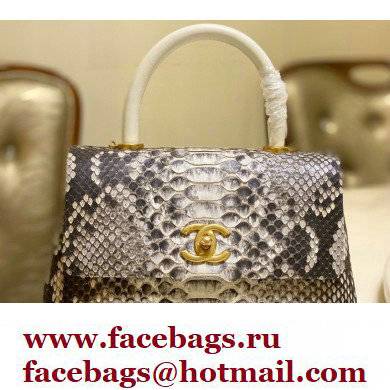 Chanel Python Coco Handle Small Flap Bag with Top Handle 13