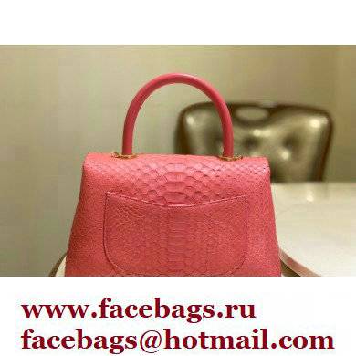 Chanel Python Coco Handle Small Flap Bag with Top Handle 14