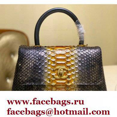 Chanel Python Coco Handle Small Flap Bag with Top Handle 16
