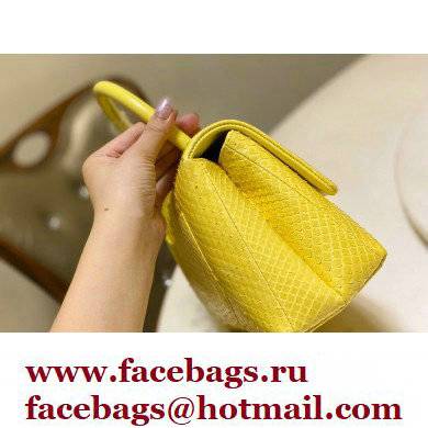 Chanel Python Coco Handle Small Flap Bag with Top Handle 17