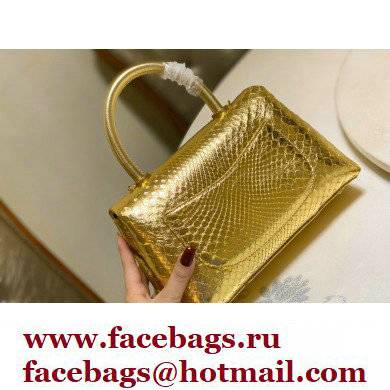 Chanel Python Coco Handle Small Flap Bag with Top Handle 18