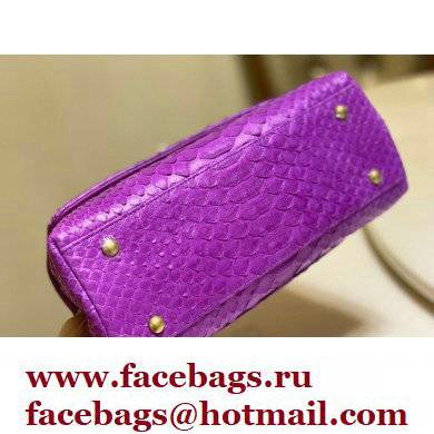 Chanel Python Coco Handle Small Flap Bag with Top Handle 20