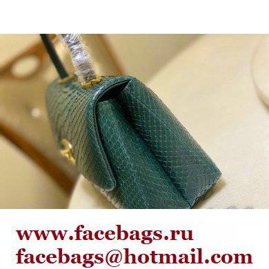 Chanel Python Coco Handle Small Flap Bag with Top Handle 21