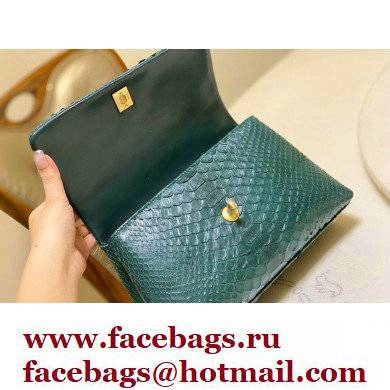 Chanel Python Coco Handle Small Flap Bag with Top Handle 21