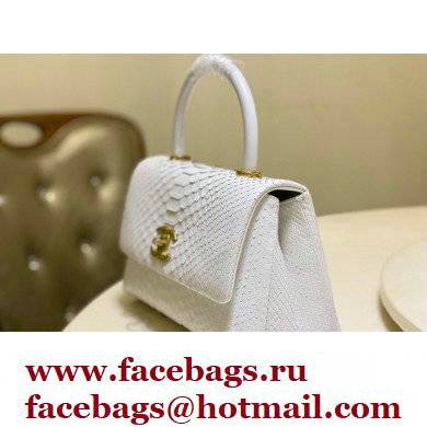 Chanel Python Coco Handle Small Flap Bag with Top Handle 26