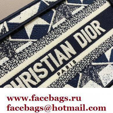 Dior Mini Book Tote Bag in Dior etoile Embroidery Blue/White 2022 - Click Image to Close