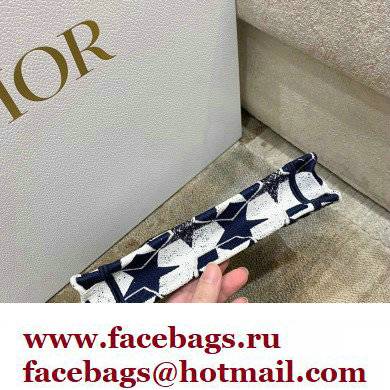 Dior Mini Book Tote Bag in Dior etoile Embroidery Blue/White 2022 - Click Image to Close