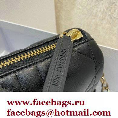 Dior Small Vibe Hobo Bag in Cannage Lambskin Black 2022