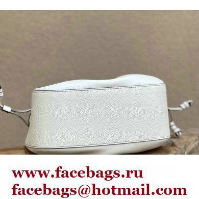 Fendi Pomodorino Drawstring Mini Bucket Bag Leather White 2022