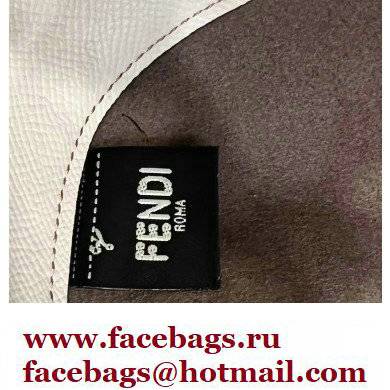 Fendi Pomodorino Drawstring Mini Bucket Bag Leather White 2022 - Click Image to Close