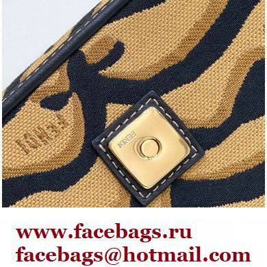 Fendi Tiger motif fabric Mini Baguette Bag 2022