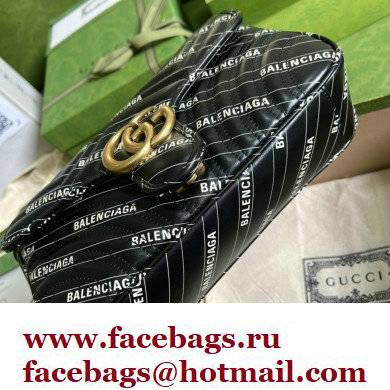 GUCCI X BALENCIAGA The Hacker Project small GG Marmont bag 443497 BLACK 2022