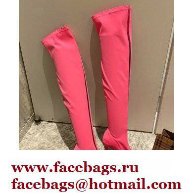 Gianvito Rossi Heel 10.5cm FABRIC and TPU HIROKO CUISSARD Thigh-high Boots Fuchsia 2022 - Click Image to Close