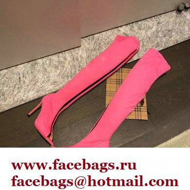 Gianvito Rossi Heel 10.5cm FABRIC and TPU HIROKO CUISSARD Thigh-high Boots Fuchsia 2022 - Click Image to Close
