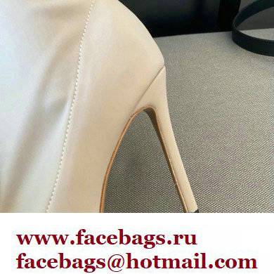Gianvito Rossi Heel 10.5cm FABRIC and TPU HIROKO CUISSARD Thigh-high Boots Nude 2022
