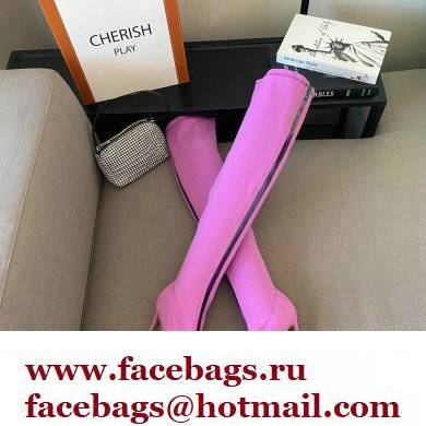 Gianvito Rossi Heel 10.5cm FABRIC and TPU HIROKO CUISSARD Thigh-high Boots Purple 2022 - Click Image to Close