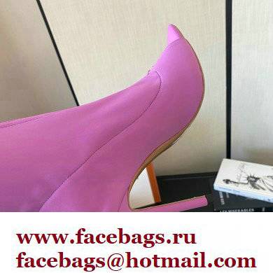 Gianvito Rossi Heel 10.5cm FABRIC and TPU HIROKO CUISSARD Thigh-high Boots Purple 2022 - Click Image to Close