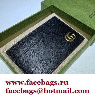 Gucci GG Marmont Card Case 657588 Black/Gold 2022 - Click Image to Close