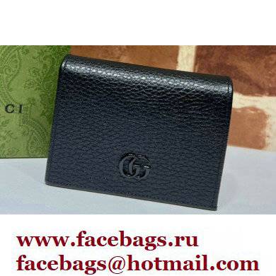 Gucci GG Marmont Card Case Wallet 456126 Resin Hardware Black 2022 - Click Image to Close
