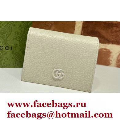 Gucci GG Marmont Card Case Wallet 456126 Resin Hardware White 2022 - Click Image to Close