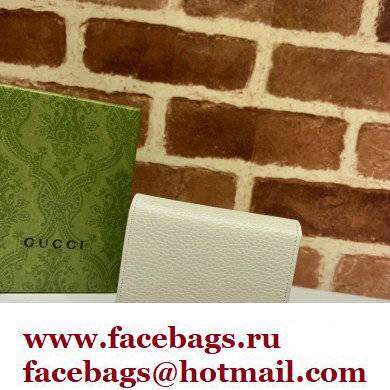 Gucci GG Marmont Card Case Wallet 456126 Resin Hardware White 2022 - Click Image to Close