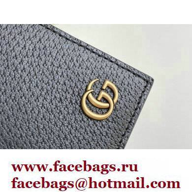 Gucci GG Marmont Leather Bi-fold Wallet 428726 Black/Gold 2022