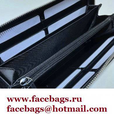 Gucci GG Marmont Leather Zip Around Wallet 428736 Black/Silver 2022