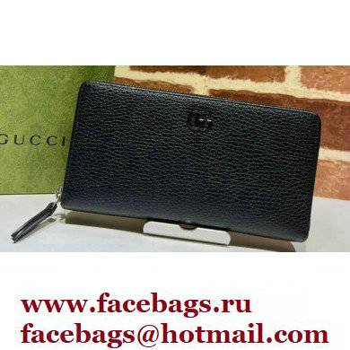 Gucci GG Marmont zip around Wallet 456117 Resin Hardware Black 2022 - Click Image to Close