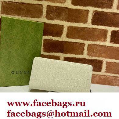 Gucci GG Marmont zip around Wallet 456117 Resin Hardware White 2022