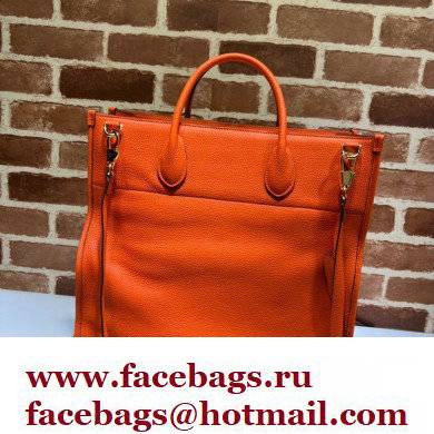 Gucci Medium/Large Tote Bag with Gucci Logo 674850 Orange 2022 - Click Image to Close